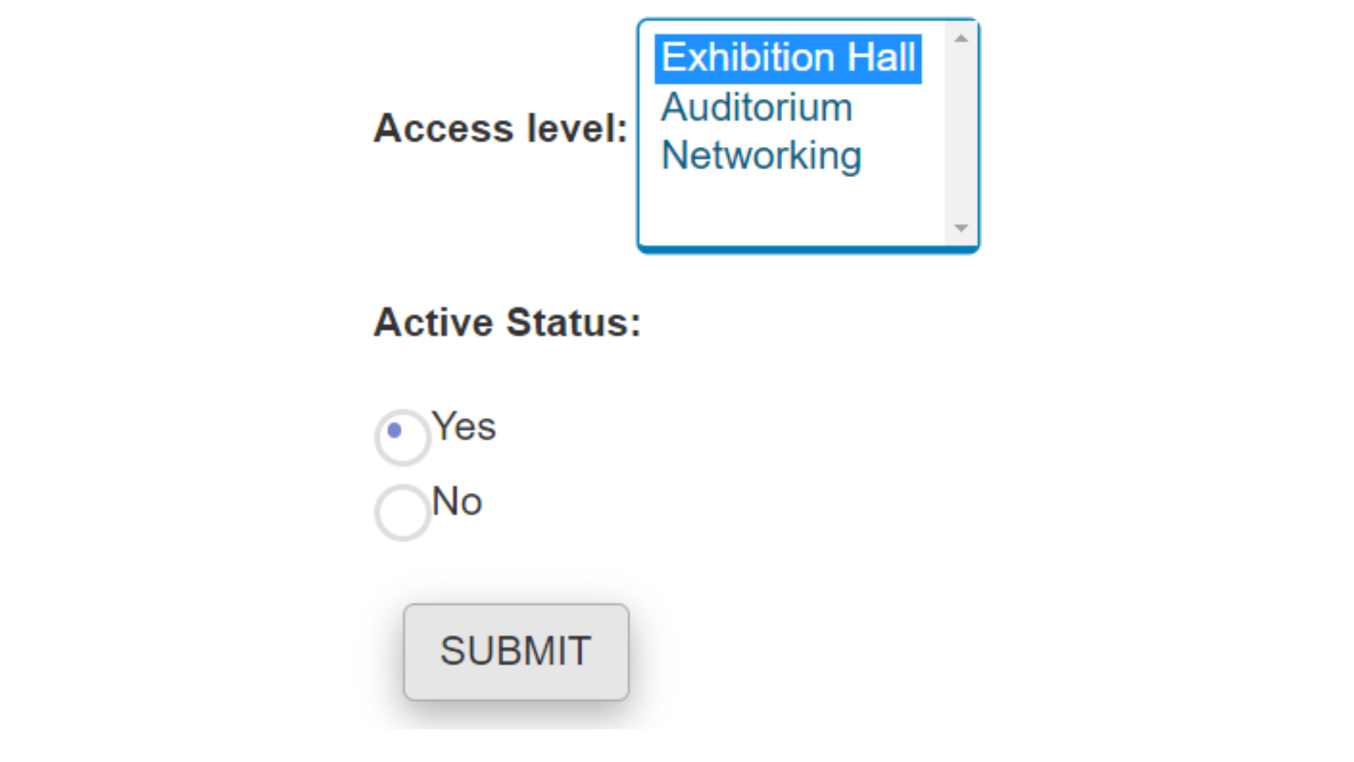 attendees access controls